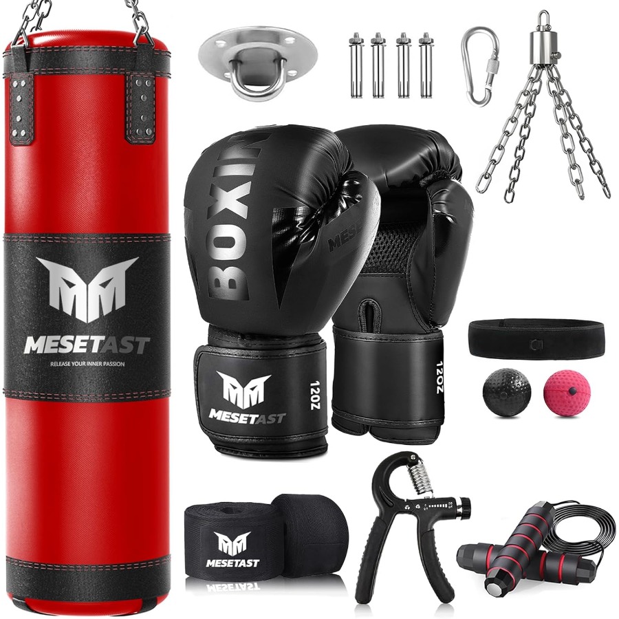 Boxing Bag Stand - 4ft Heavy Punching Bag Set for