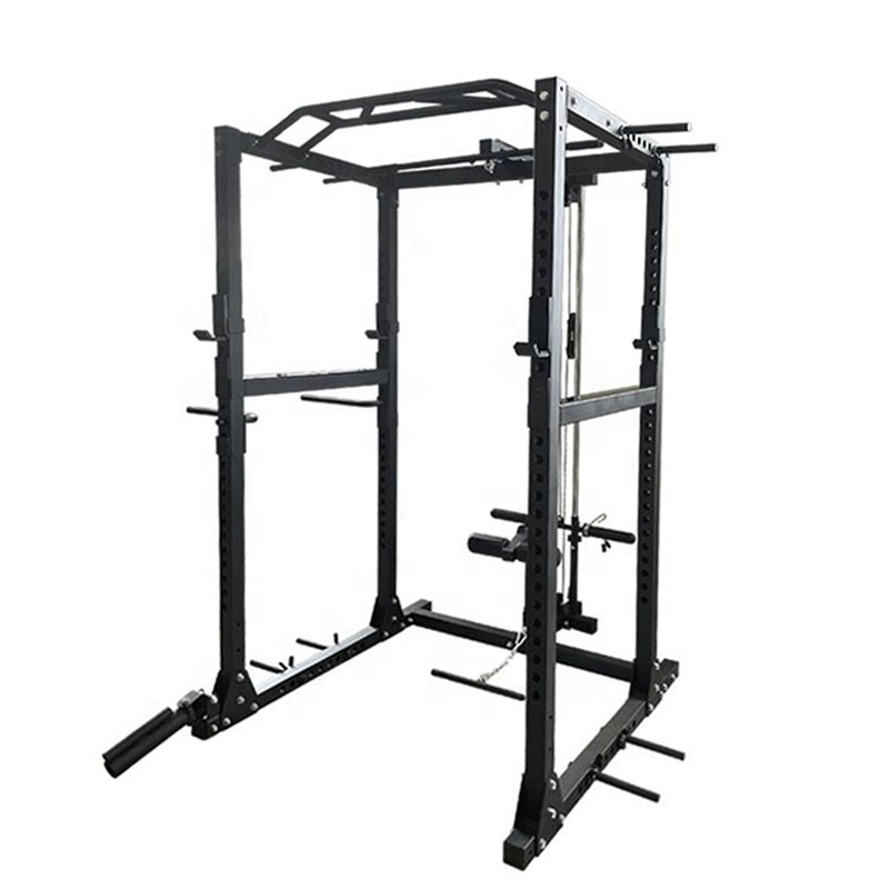 Squat Rack Power - Commercial Power Cage With Lat Pulldown