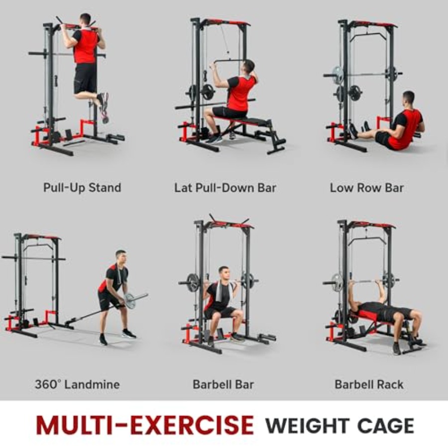Power Cage Smith Machine Multi - Squat Rack Power review and price