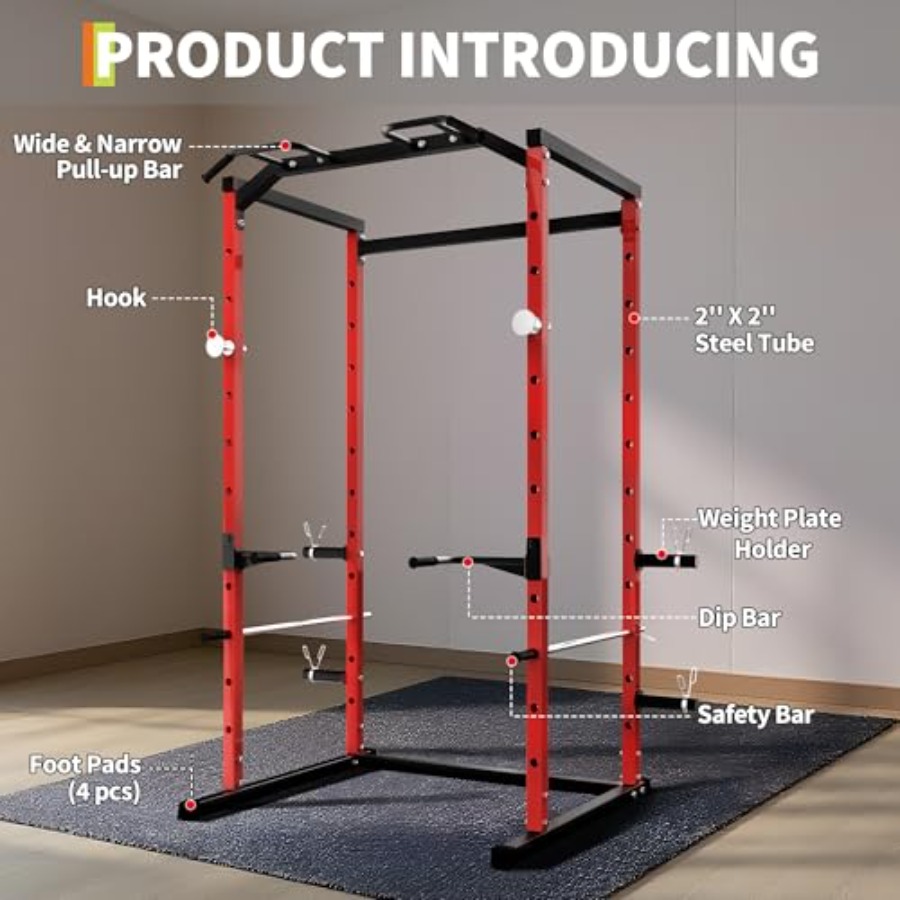 Heavy-Duty Power Cage with Pul - Squat Rack Power review and price