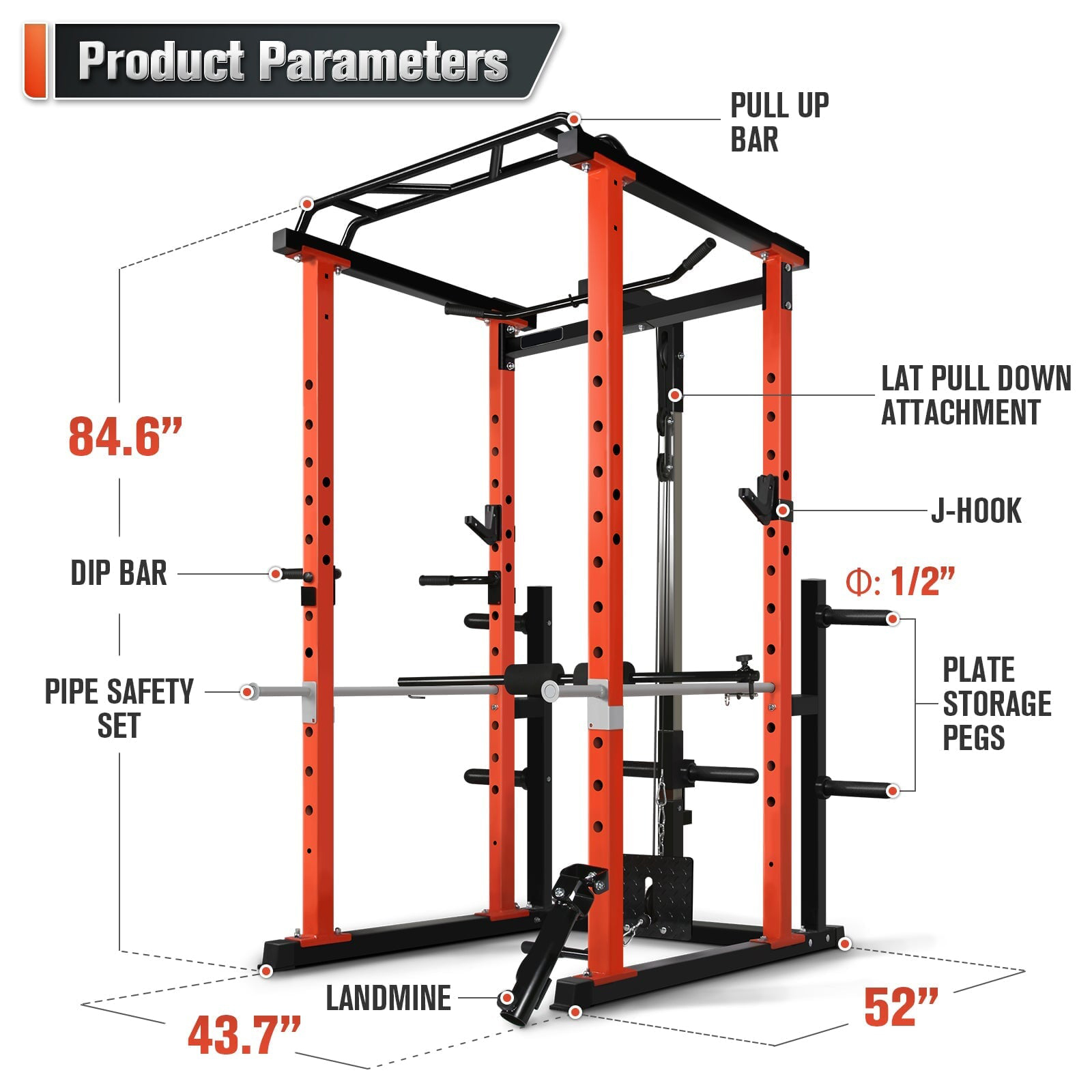 Commercial  Multi-function Pow - Home Gym Rack review and price