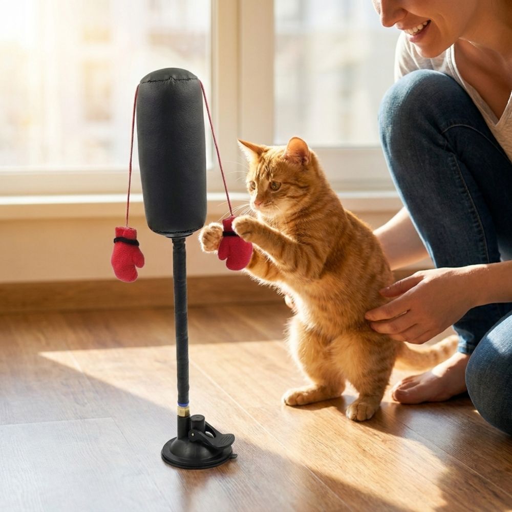Suction Cup Cat Boxing Toy Sel - Boxing Bag Stand review and price