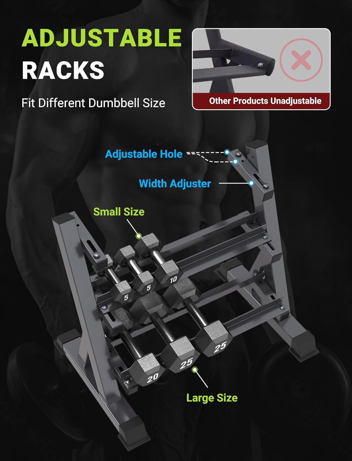 Home Gym Dumbbell Rack, 3 & 5  - Home Gym Rack review and price
