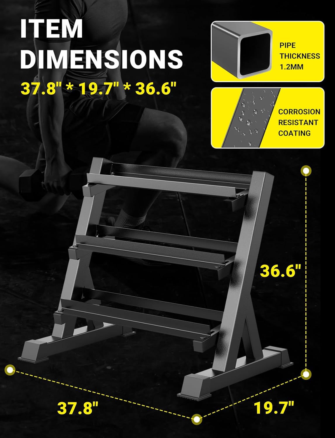Home Gym Dumbbell Rack, 3 & 5  - Home Gym Rack review and price